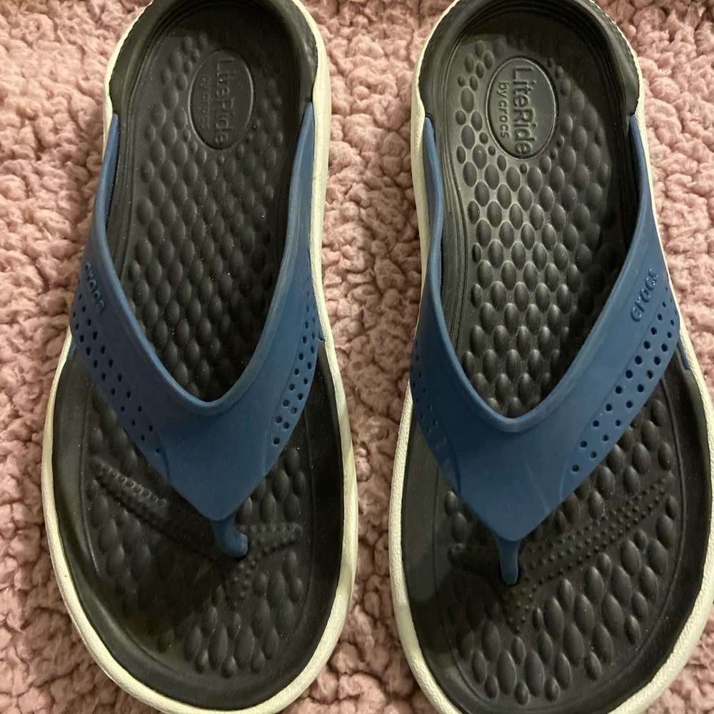 CROCS Blue and Black Women's Sandals
